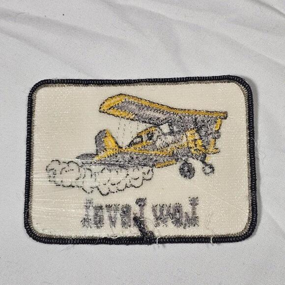 Vintage "Low Level" Aviation Patch With Plane Canvas Patch Flying - Picture 2 of 3